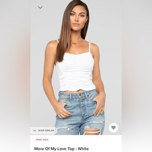 ✨FN RUTCHED WHITE TANK✨